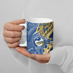 Parramatta Eels Ceramic Mug Polynesian Tribal Tattoo Pacific Sport Art