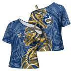 Parramatta Eels Cross Shoulder Shirt Polynesian Tribal Tattoo Pacific Sport Art
