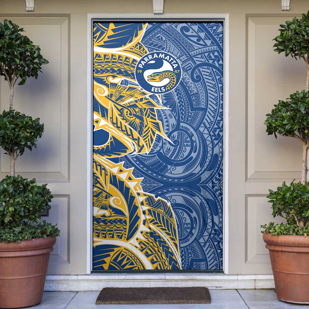 Parramatta Eels Door Cover Polynesian Tribal Tattoo Pacific Sport Art
