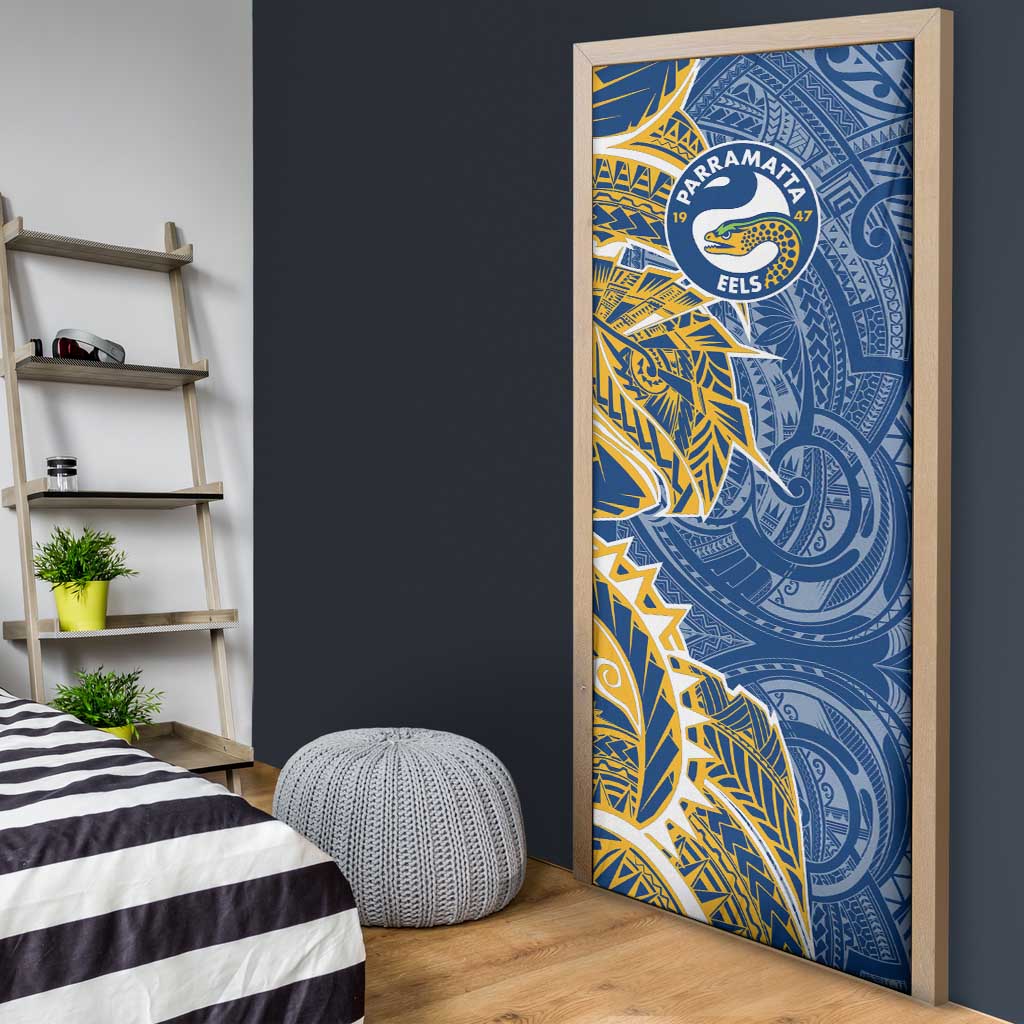 Parramatta Eels Door Cover Polynesian Tribal Tattoo Pacific Sport Art