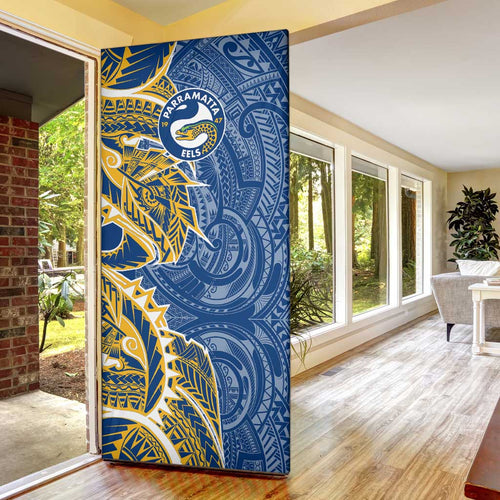 Parramatta Eels Door Cover Polynesian Tribal Tattoo Pacific Sport Art