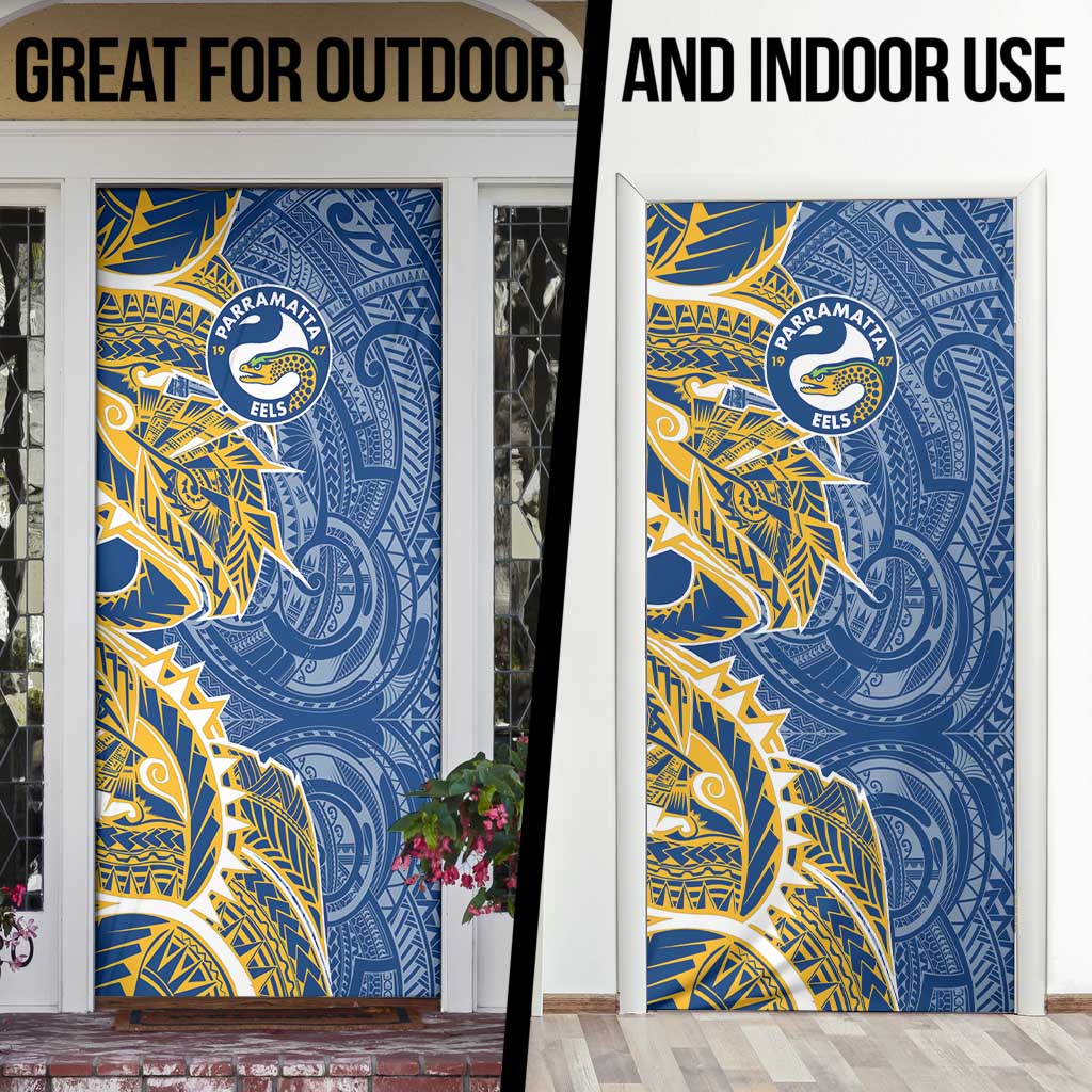 Parramatta Eels Door Cover Polynesian Tribal Tattoo Pacific Sport Art