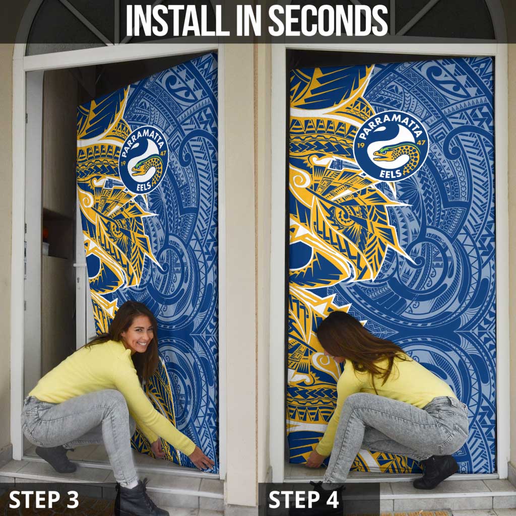 Parramatta Eels Door Cover Polynesian Tribal Tattoo Pacific Sport Art