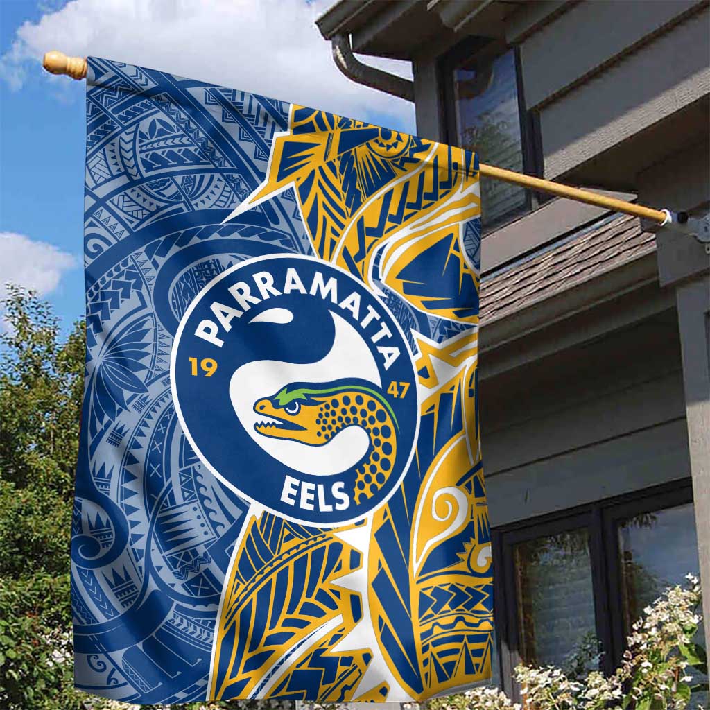 Parramatta Eels Garden Flag Polynesian Tribal Tattoo Pacific Sport Art