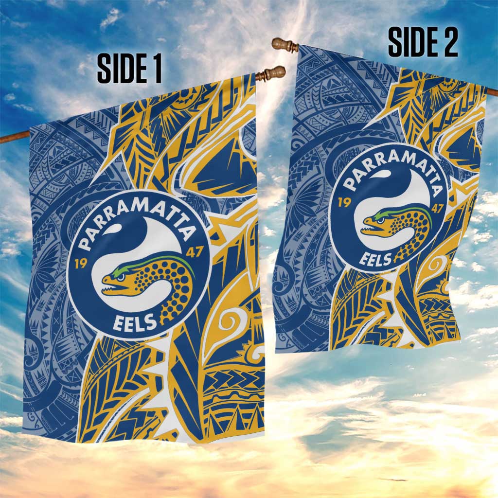 Parramatta Eels Garden Flag Polynesian Tribal Tattoo Pacific Sport Art