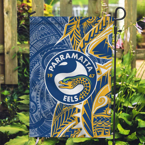 Parramatta Eels Garden Flag Polynesian Tribal Tattoo Pacific Sport Art