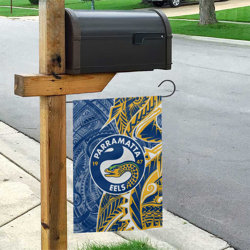 Parramatta Eels Garden Flag Polynesian Tribal Tattoo Pacific Sport Art