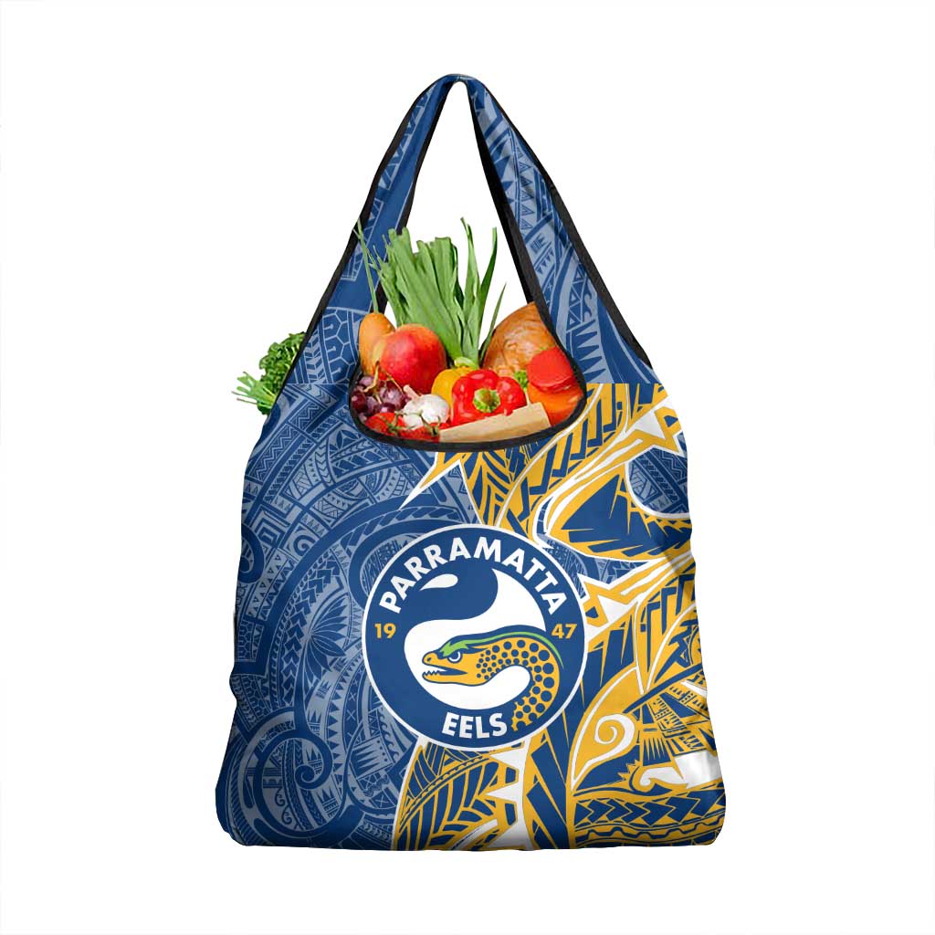 Parramatta Eels Grocery Bag Polynesian Tribal Tattoo Pacific Sport Art