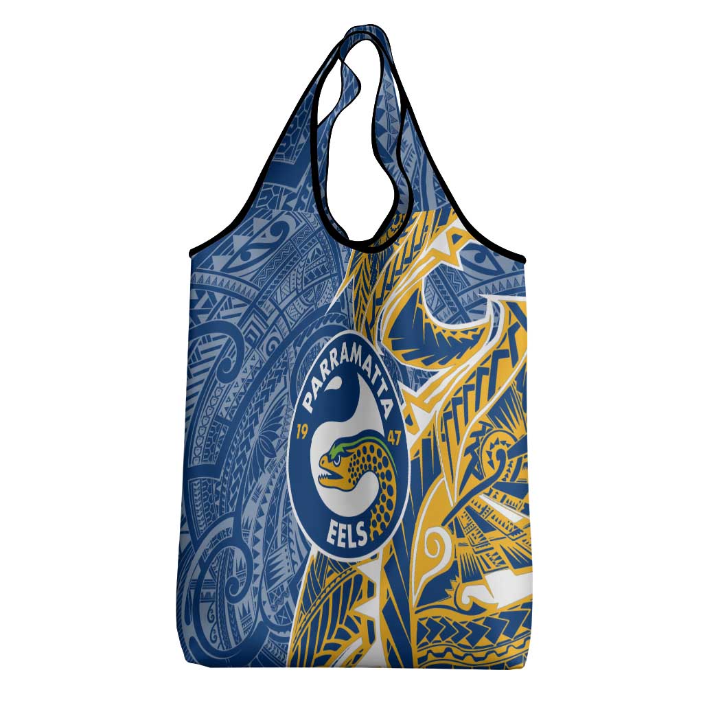 Parramatta Eels Grocery Bag Polynesian Tribal Tattoo Pacific Sport Art