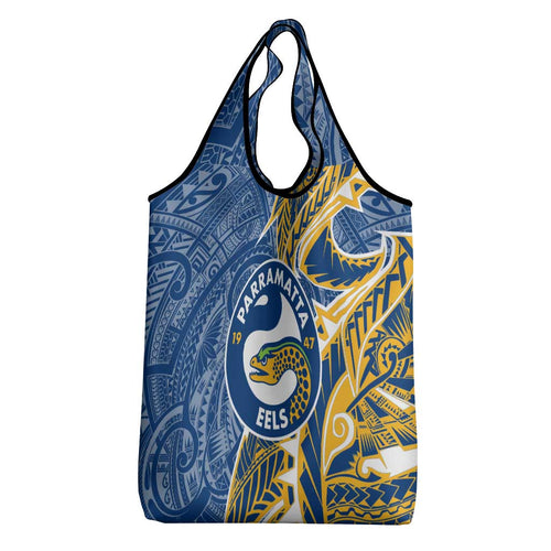 Parramatta Eels Grocery Bag Polynesian Tribal Tattoo Pacific Sport Art
