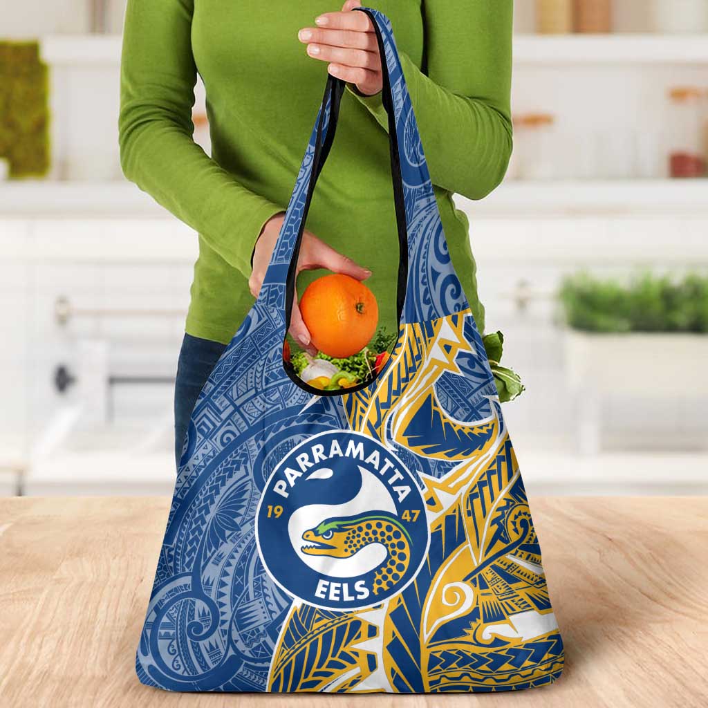 Parramatta Eels Grocery Bag Polynesian Tribal Tattoo Pacific Sport Art