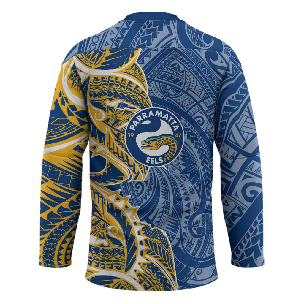 Parramatta Eels Hockey Jersey Polynesian Tribal Tattoo Pacific Sport Art
