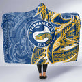 Parramatta Eels Hooded Blanket Polynesian Tribal Tattoo Pacific Sport Art
