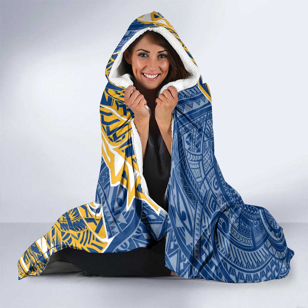 Parramatta Eels Hooded Blanket Polynesian Tribal Tattoo Pacific Sport Art