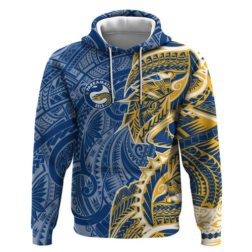 Parramatta Eels Hoodie Polynesian Tribal Tattoo Pacific Sport Art