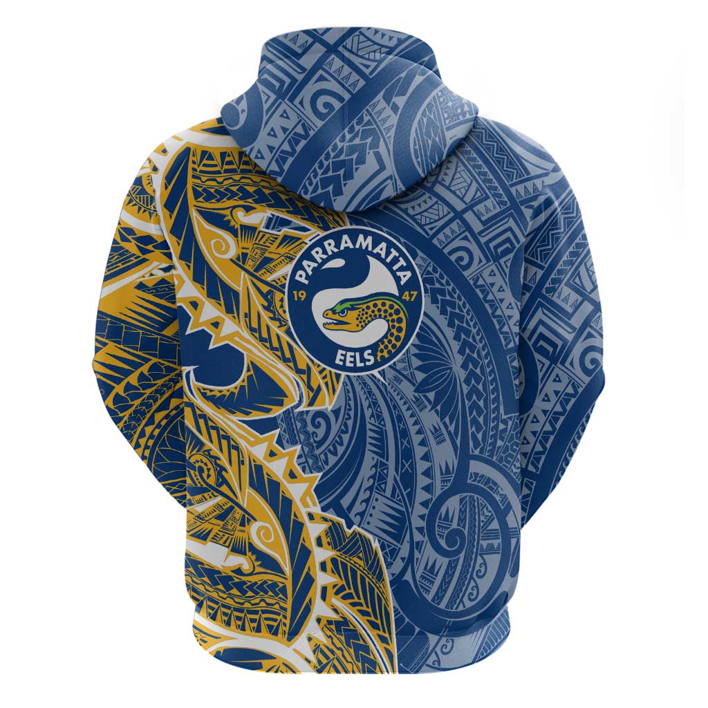 Parramatta Eels Hoodie Polynesian Tribal Tattoo Pacific Sport Art