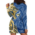Parramatta Eels Hoodie Dress Polynesian Tribal Tattoo Pacific Sport Art