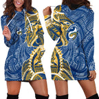Parramatta Eels Hoodie Dress Polynesian Tribal Tattoo Pacific Sport Art