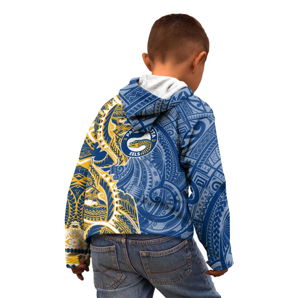 Parramatta Eels Kid Hoodie Polynesian Tribal Tattoo Pacific Sport Art