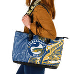 Parramatta Eels Leather Tote Bag Polynesian Tribal Tattoo Pacific Sport Art