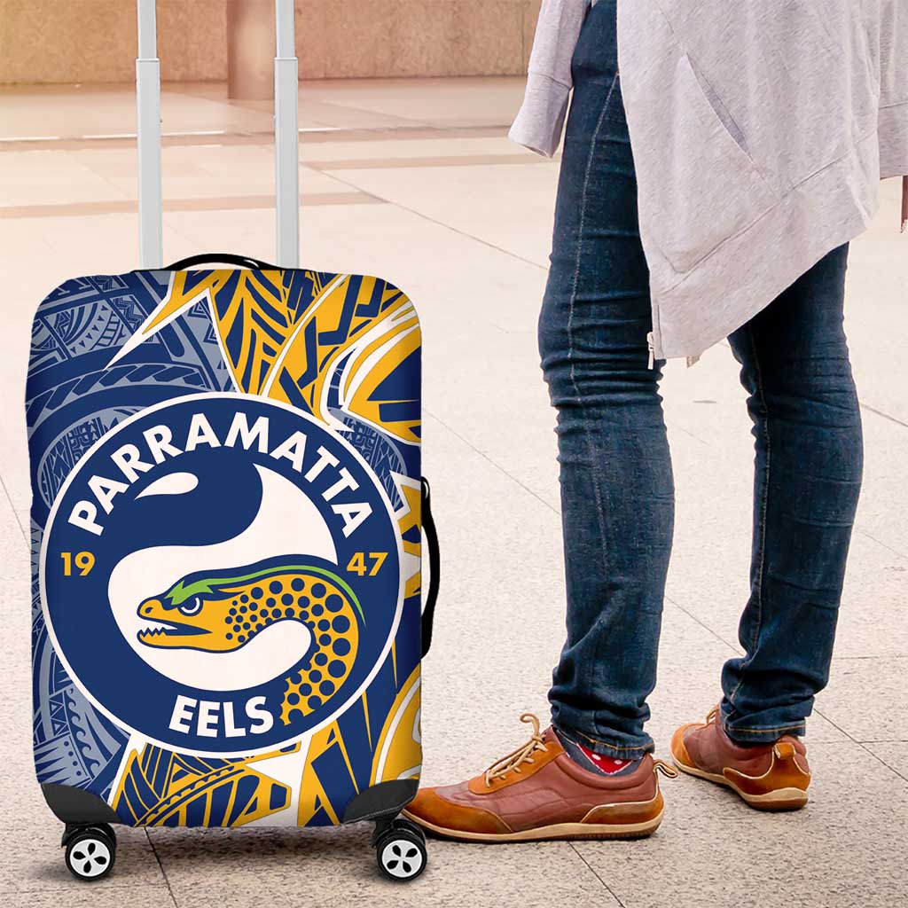 Parramatta Eels Luggage Cover Polynesian Tribal Tattoo Pacific Sport Art