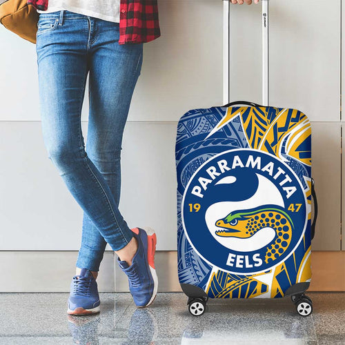 Parramatta Eels Luggage Cover Polynesian Tribal Tattoo Pacific Sport Art