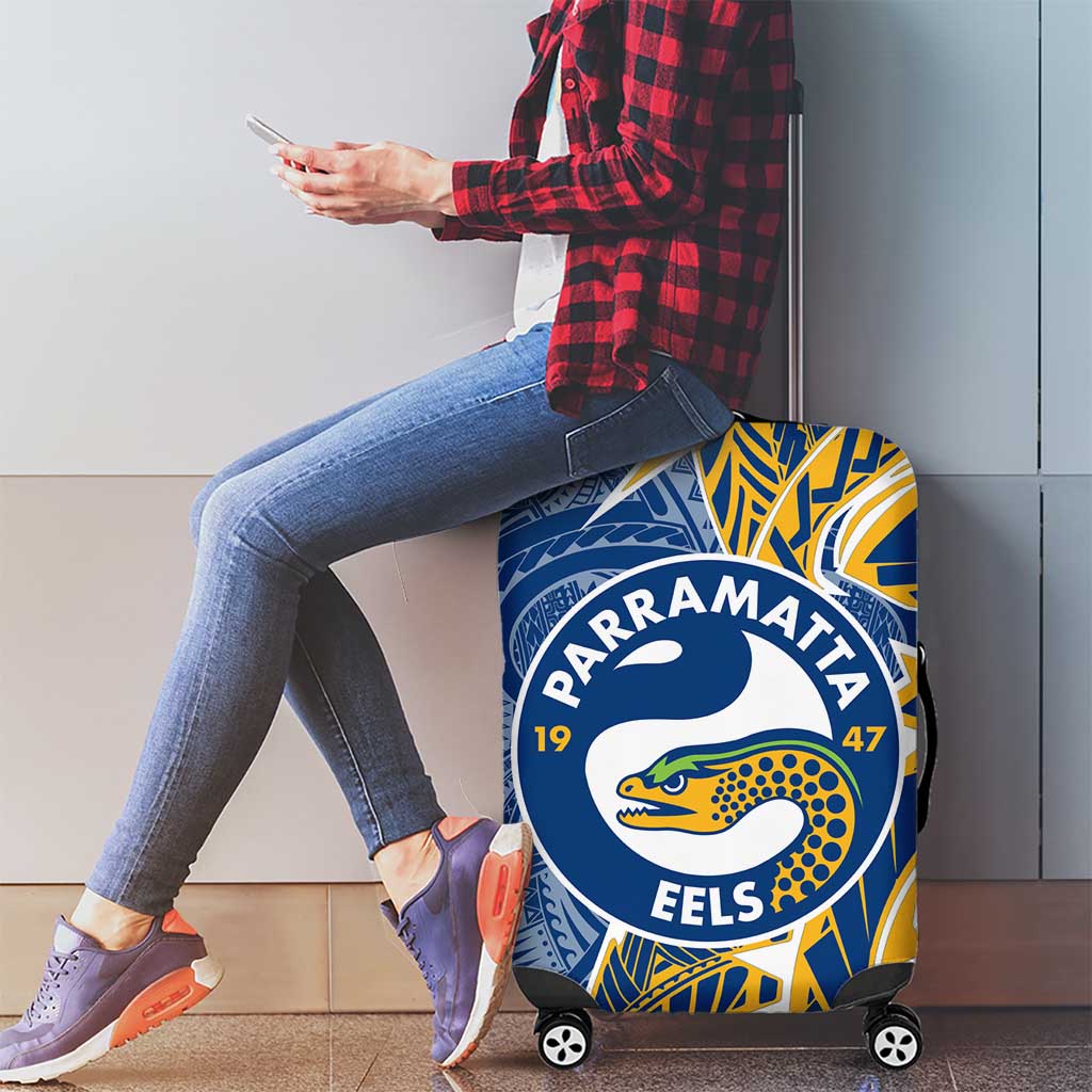 Parramatta Eels Luggage Cover Polynesian Tribal Tattoo Pacific Sport Art