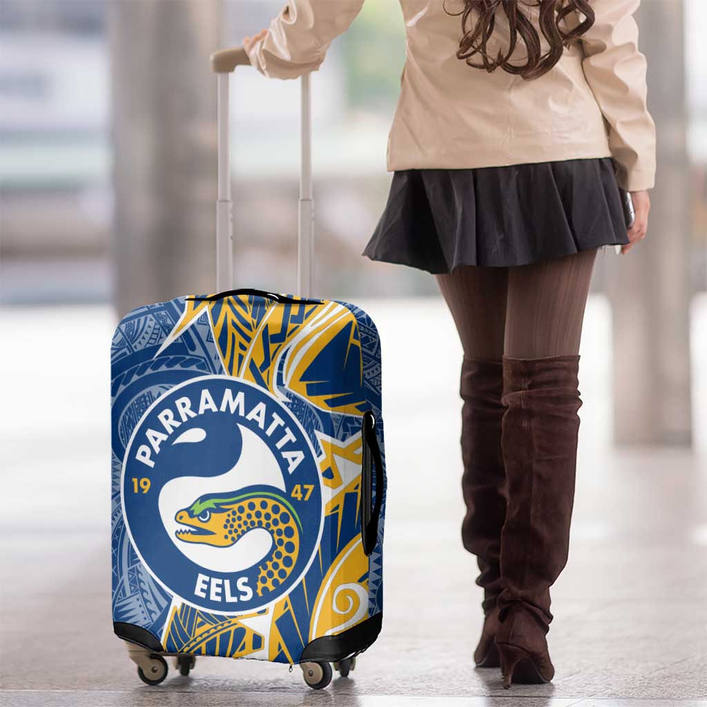 Parramatta Eels Luggage Cover Polynesian Tribal Tattoo Pacific Sport Art