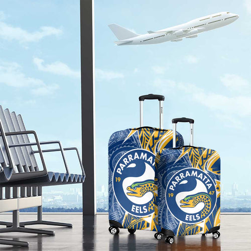Parramatta Eels Luggage Cover Polynesian Tribal Tattoo Pacific Sport Art