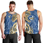 Parramatta Eels Men Tank Top Polynesian Tribal Tattoo Pacific Sport Art