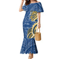 Parramatta Eels Mermaid Dress Polynesian Tribal Tattoo Pacific Sport Art
