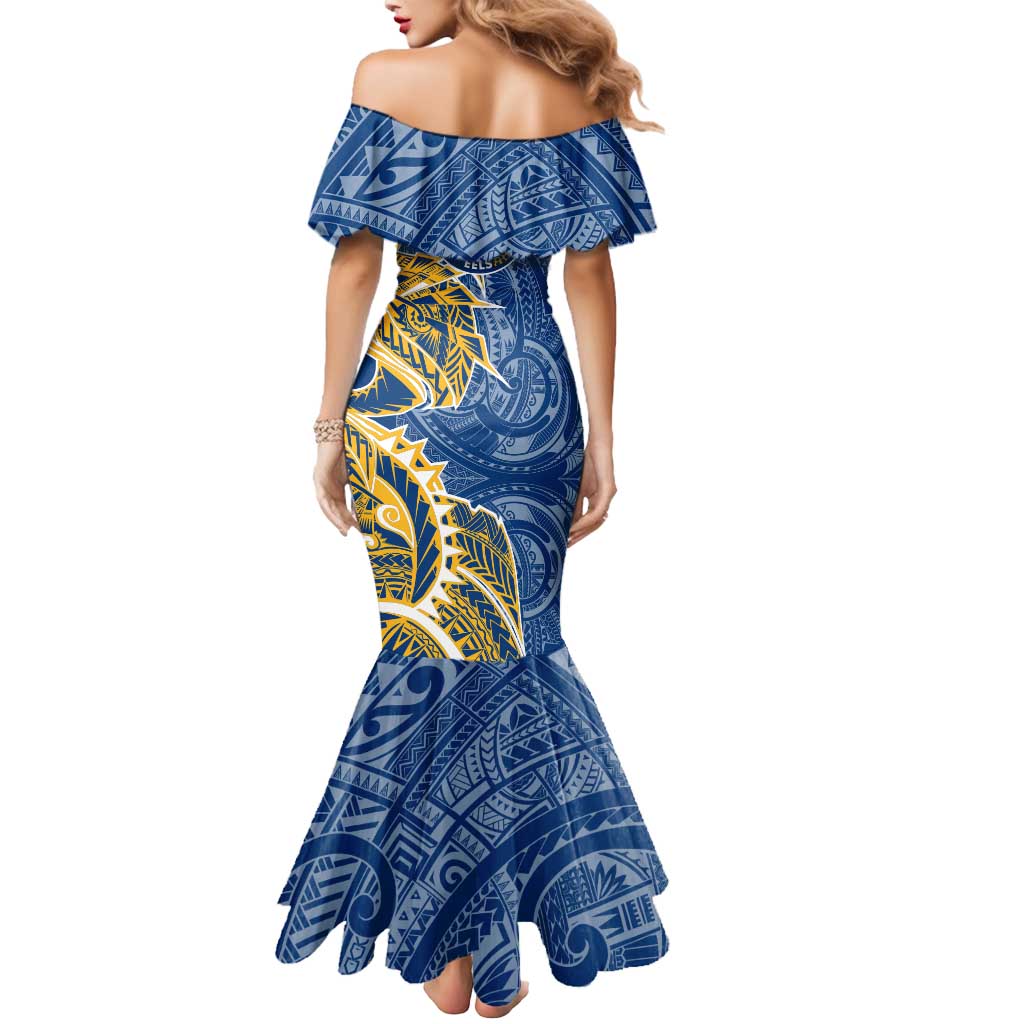 Parramatta Eels Mermaid Dress Polynesian Tribal Tattoo Pacific Sport Art