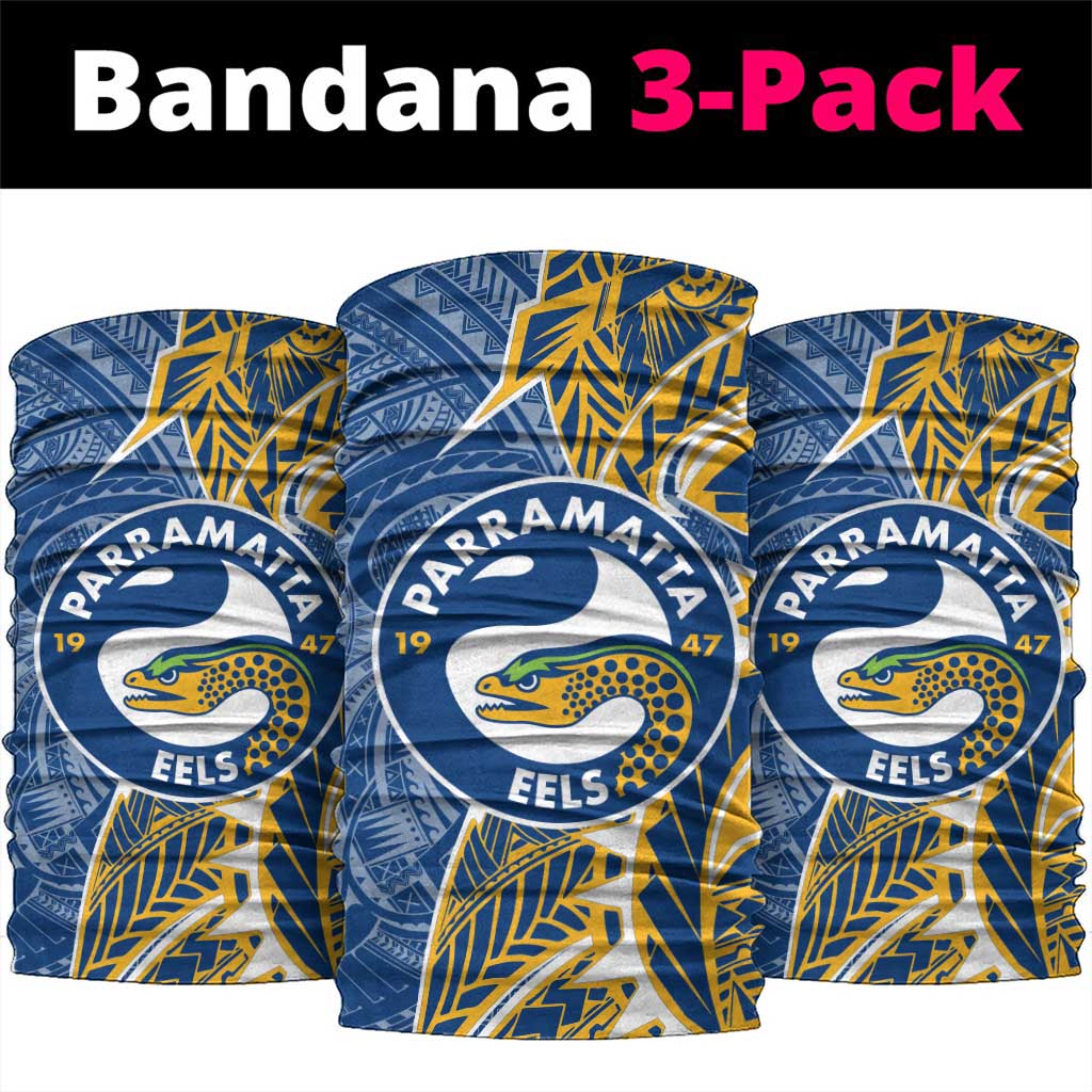 Parramatta Eels Neck Gaiter Polynesian Tribal Tattoo Pacific Sport Art