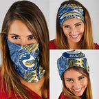 Parramatta Eels Neck Gaiter Polynesian Tribal Tattoo Pacific Sport Art