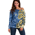 Parramatta Eels Off Shoulder Sweater Polynesian Tribal Tattoo Pacific Sport Art