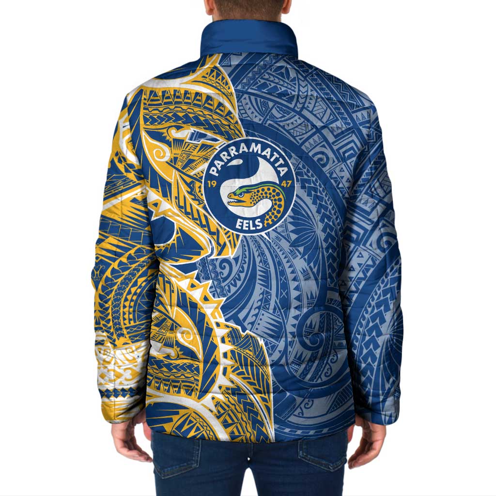 Parramatta Eels Padded Jacket Polynesian Tribal Tattoo Pacific Sport Art