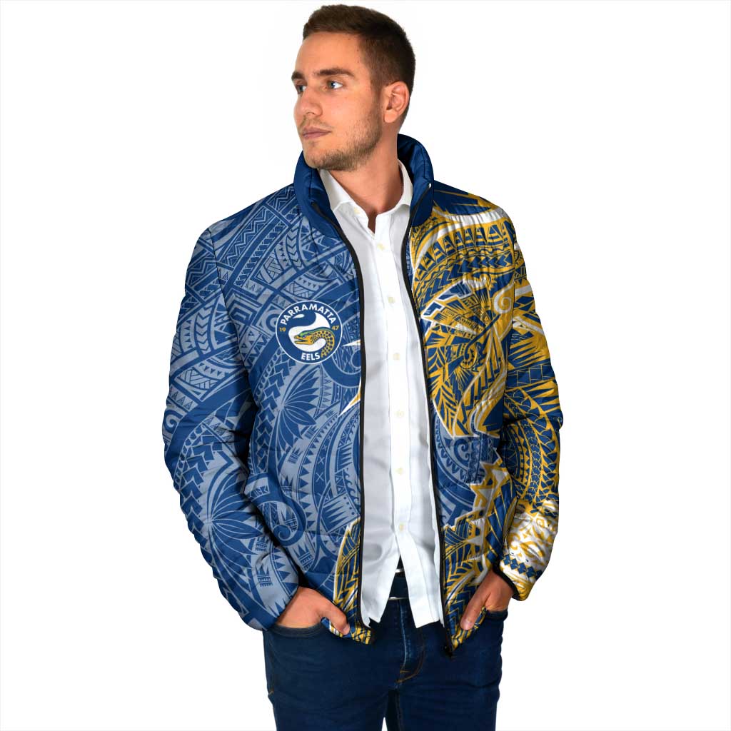 Parramatta Eels Padded Jacket Polynesian Tribal Tattoo Pacific Sport Art