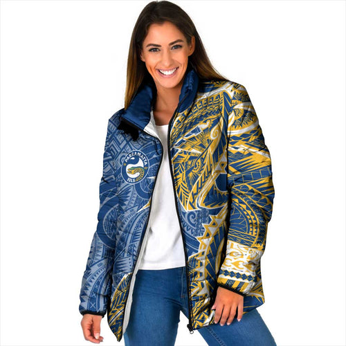 Parramatta Eels Padded Jacket Polynesian Tribal Tattoo Pacific Sport Art