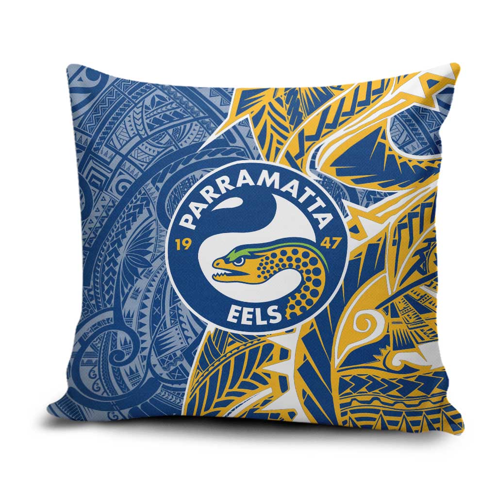 Parramatta Eels Pillow Cover Polynesian Tribal Tattoo Pacific Sport Art
