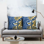 Parramatta Eels Pillow Cover Polynesian Tribal Tattoo Pacific Sport Art