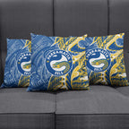 Parramatta Eels Pillow Cover Polynesian Tribal Tattoo Pacific Sport Art