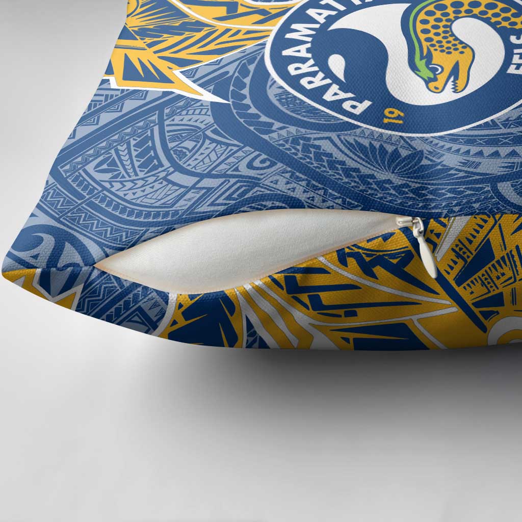 Parramatta Eels Pillow Cover Polynesian Tribal Tattoo Pacific Sport Art