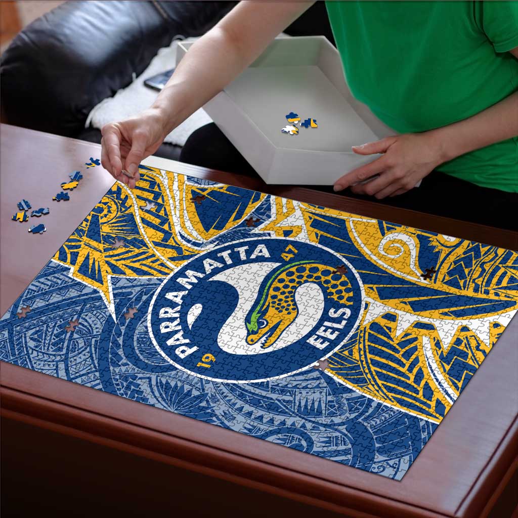 Parramatta Eels Puzzle Polynesian Tribal Tattoo Pacific Sport Art