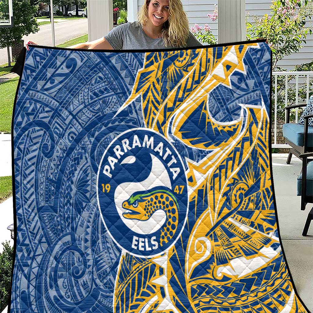 Parramatta Eels Quilt Polynesian Tribal Tattoo Pacific Sport Art