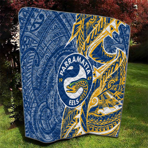 Parramatta Eels Quilt Polynesian Tribal Tattoo Pacific Sport Art
