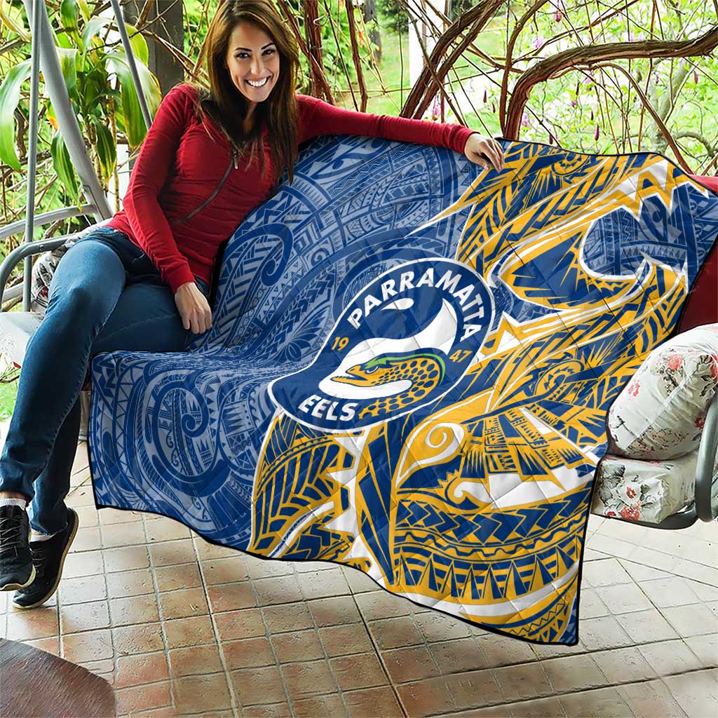 Parramatta Eels Quilt Polynesian Tribal Tattoo Pacific Sport Art