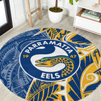 Parramatta Eels Round Carpet Polynesian Tribal Tattoo Pacific Sport Art