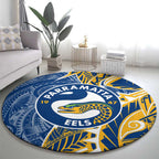 Parramatta Eels Round Carpet Polynesian Tribal Tattoo Pacific Sport Art
