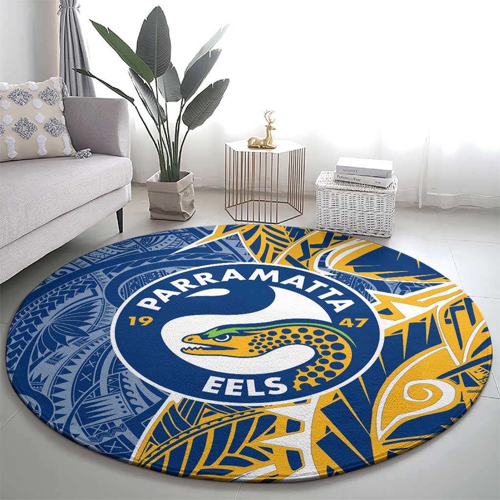 Parramatta Eels Round Carpet Polynesian Tribal Tattoo Pacific Sport Art