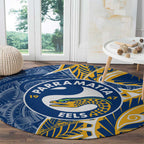 Parramatta Eels Round Carpet Polynesian Tribal Tattoo Pacific Sport Art